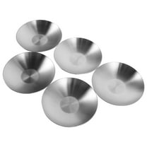 Worgeous 5pcs Stainless Steel Round Dipping Sauce Dishes Mini Soy Sauce Bowls Salad Dressing Plates Sushi Dipping Pinch Bowls Condiment Cups for Appetizer