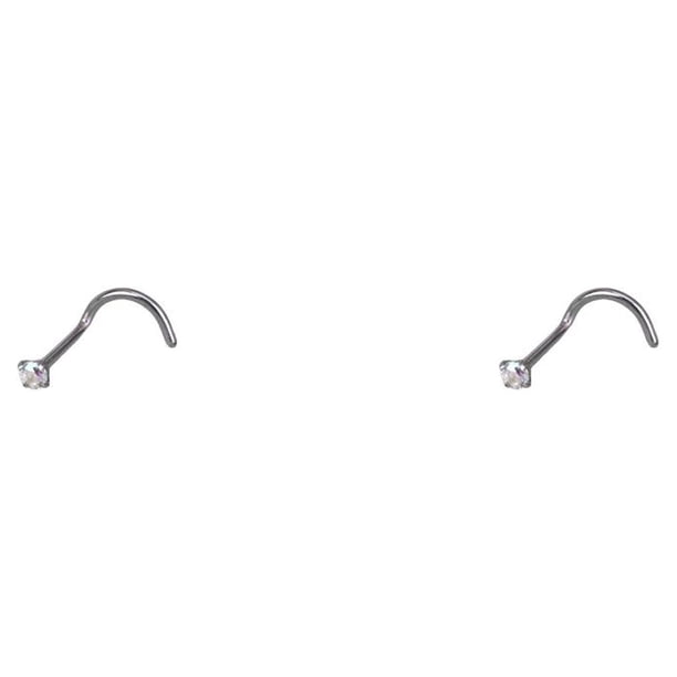 Guardurnaity Girls Nose Studs Young Girls Simple Style Face Decor Body Facial Jewelry Decor Noses Screws Accessories Adornment Blanco2 2Conjunto