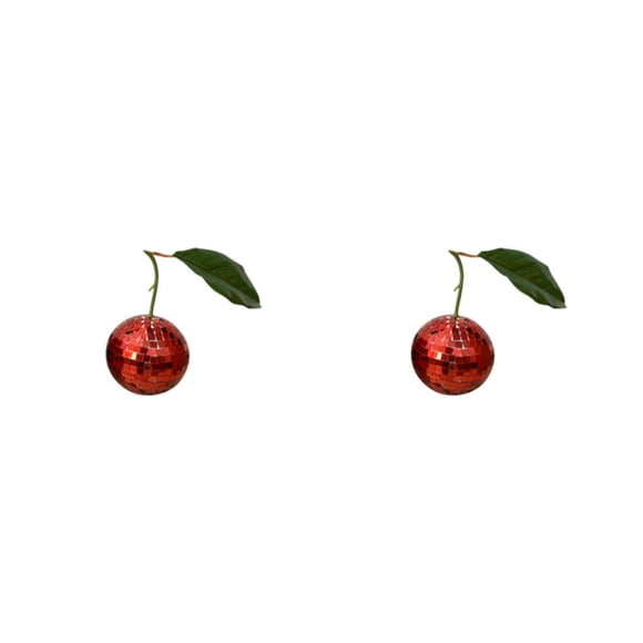 Advancent Cherry Disco Balls Modern Kawaii Mirror Lighting Glass Circle Sala de estar Decoración para el hogar Etapa Bar DJ Club Boda Vacaciones Type1 NO1