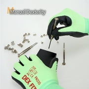 DEXFIT FN330 Green Multipurpose Nitrile Coated Work Gloves (Firm Grip, Durable, X-Small) - 3 Pairs