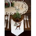 thumbnail image 2 of Embroidered Christmas Reindeer Scene Napkins, Set of 4 (19" x 19"), 2 of 4