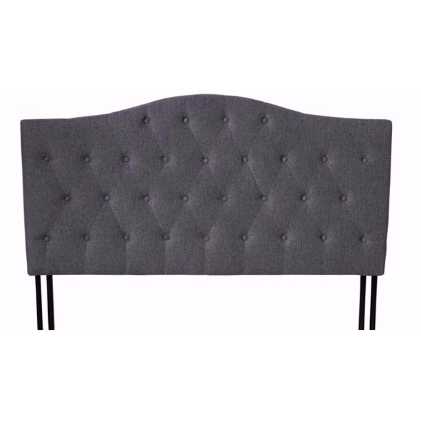 Classic Deluxe Dark Grey Tufted Fabric Headboard