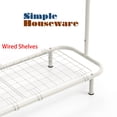 thumbnail image 3 of SimpleHouseware Industrial Pipe Clothing Garment Rack with Bottom Shelves, White, 3 of 5