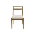 thumbnail image 4 of Two Wood Modern Slat Back Chairs Dining Seats Kitchen Table Seating Brown, 4 of 7