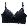 thumbnail image 2 of Bras for Women Womens Bras Compression Bra Wirefree Bra Stretchable Straps Bra Ndbuld Women's Comfortable Breast Casual Bra Underwear Sexy Lace Large Size Up to 35% off,Black,46D, 2 of 5
