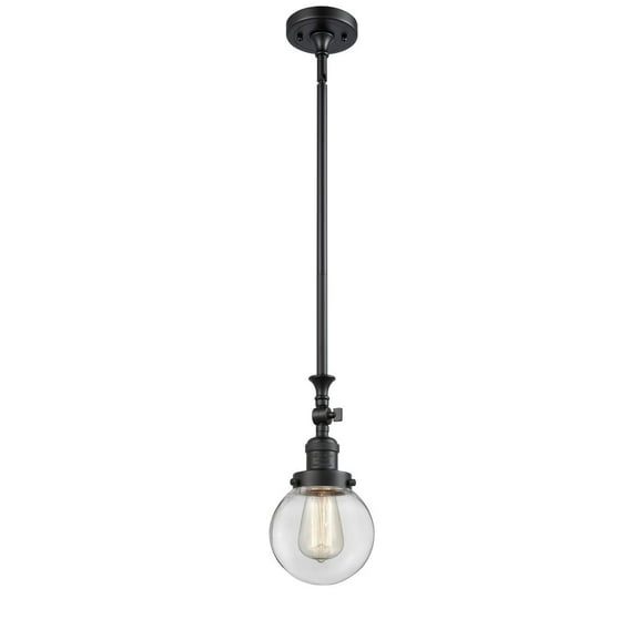 Innovations 1-LT Vintage LED Beacon 6" Mini Pendant - Matte Black - 206-BK-G202-6-LED