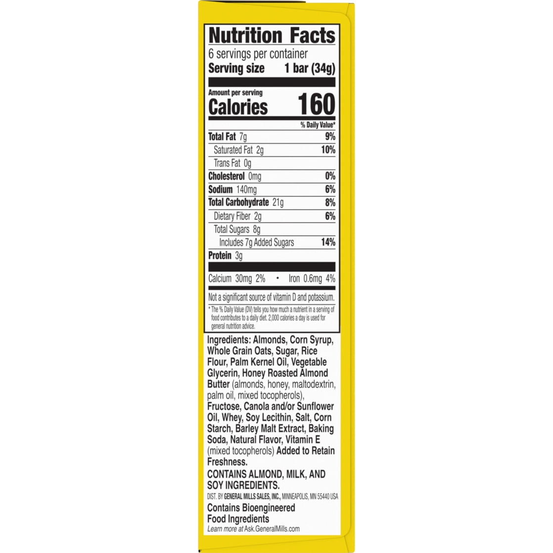 (12 pack) Nature Valley Sweet and Salty Nut Granola Bars, Almond, 6 Bars, 7.2 oz