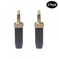 thumbnail image 1 of EIMELI 2pcs 3.5mm Plugs Metal Connector with M6 Internal Thread for Lavalier Wireless Microphone, 1 of 7