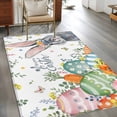thumbnail image 2 of 3'x5' Area Rugs, Easter Indoor Outdoor Area Rug for Living Room Bedroom, Easter Grey Bunny Spring Watercolor Eggs Butterflies Washable Bathroom Rugs Kitchen Floor Carpet Mats Home Decor Aesthetic, 2 of 8
