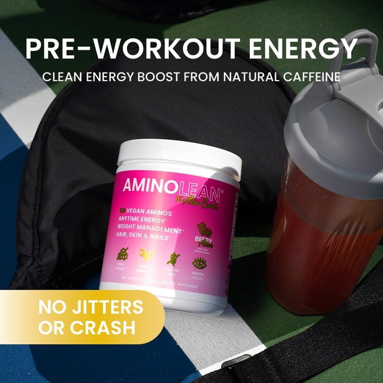 RSP Nutrition AminoLean Berry Elixir Pre Workout Powder with BCAAs