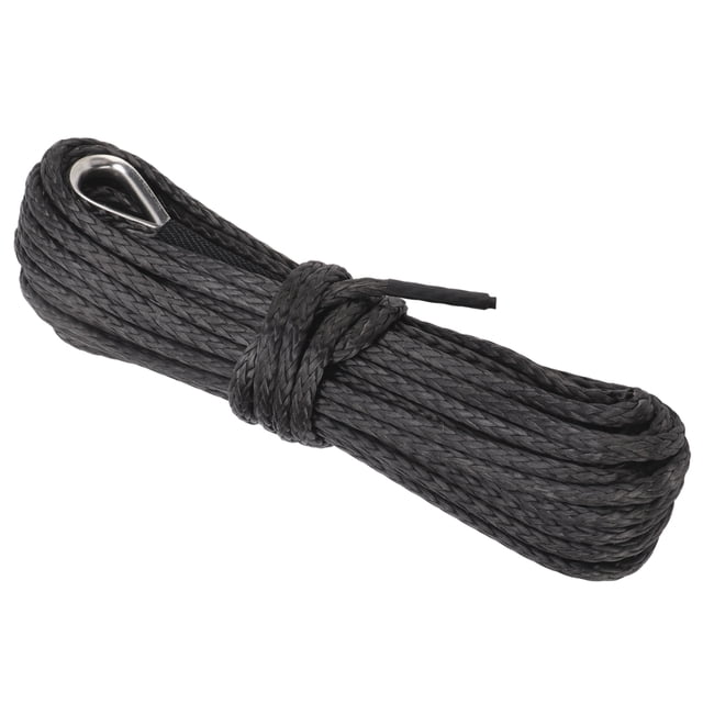 Cable de cabrestante, cuerda de cabrestante de remolque, 15 m/50 pies, cuerda de cabrestante sintética, cable de recuperación de cabrestante, valor inmejorable