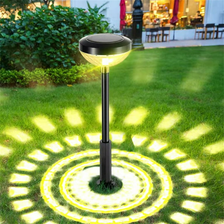 COUTEXYI Colorful RGB LED Solar Lights, Outdoor Garden Ground Insert Lamp  for Lawn Pathway Yard, 2/4Pcs 