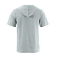 thumbnail image 6 of Njoeus Mens Undershirts Mens Tops Men's Workout Hooded Tops T-Shirt Short Sleeve Button Gym Yoga Shirts Casual Summer Running Tees Shirt Blouses Men's Tank Tops, 6 of 8