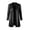 Black, variant on Women Shiny Open Front Cardigan Jacket 3/4 Sleeve Lightweight Party Coat with Pockets Elegant Dressy Cover Up Coats (Black,S)
