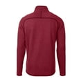 thumbnail image 3 of Men's Cutter & Buck Heather Red Birmingham Barons Mainsail Sweater-Knit Full-Zip Jacket, 3 of 3