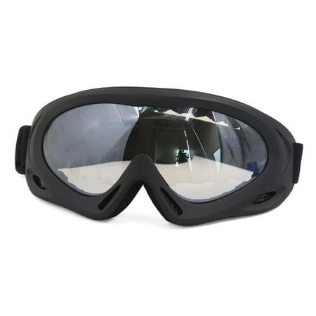 - Unique Bargains Black Frame Clear Lens Elastic Strap Motocross Motorcycle Adult Goggles Glasses