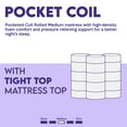 thumbnail image 6 of Continental Sleep, 8" Vinyl Medium Tight Top Hybrid Mattress & 4” Wooden Box Spring, Full., 6 of 6