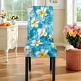 thumbnail image 3 of Xoenoiee Starfish Plumeria Flower Print 5 Pieces Tablecloth and Dining Chair Slipcovers Removable Table Cloth Dustproof Chair Cover Furniture Protector for Kitchen Decor, 3 of 6