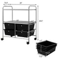 thumbnail image 4 of Topbuy 4-Drawer Rolling Storage Cart Metal Rack Organizer Shelf with Wheels Black, 4 of 5