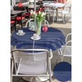 thumbnail image 5 of Outdoor Tablecloth with Umbrella Hole for Patio/Picnic/Party/Camping, Navy Blue Striped Waterproof Table Cloth Round Cover Washable, Vintage Stripes Ombre (Dia 60"), 5 of 8