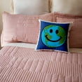 thumbnail image 5 of 3drose, Planet Earth Smiling Face - Happy World Globe Earth Day - Smilie for Peace Eco Friendly Green Symbol, 16x16 inch Pillow Case, 5 of 5