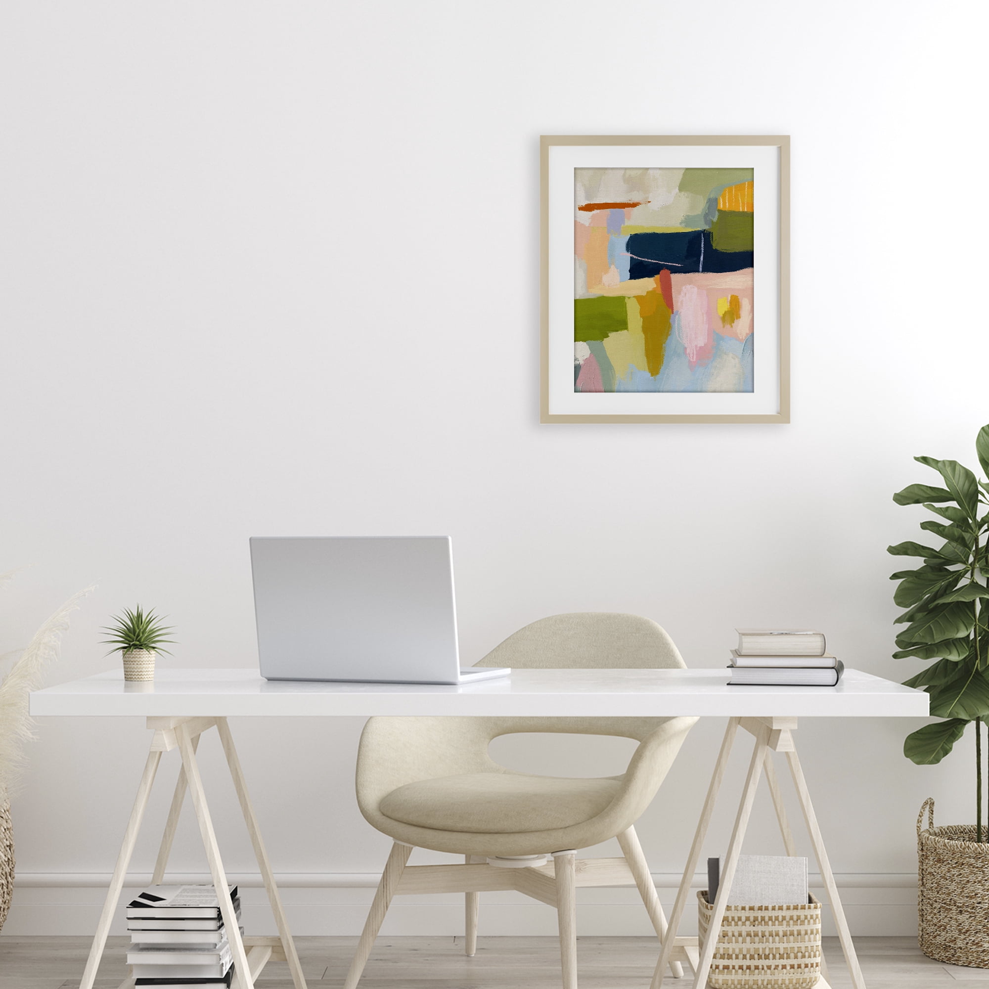 Stupell Industries Pastel Wonder Smattering Birch Framed Print Under Glass, design by Lisa Nohren