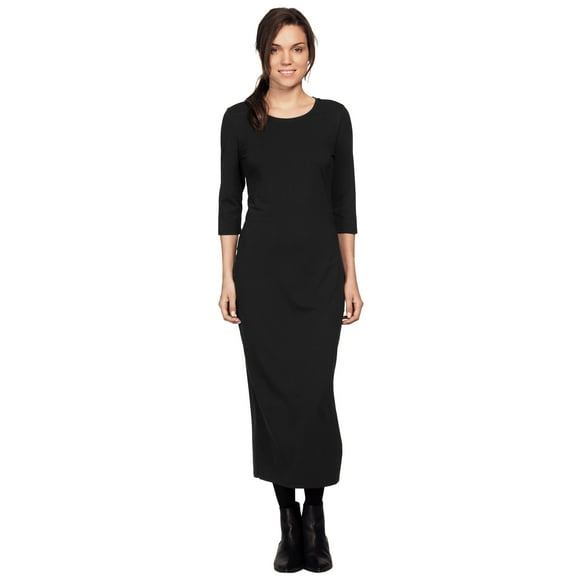 ellos Women's Plus Size Three-Quarter Sleeve Knit Maxi Dress