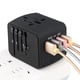 thumbnail image 1 of Adaptador de enchufe de viaje a nivel mundial Europa EE. UU. México Australia, adaptador de enchufe de viaje universal todo en uno con 3 USB-A y 1 USB-C, 1 of 4
