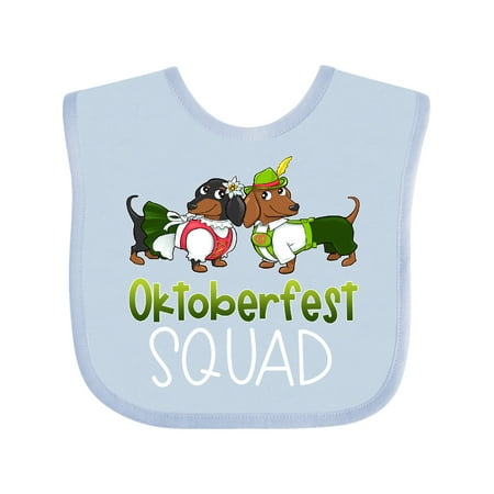

Inktastic Oktoberfest Squad- Cute Dachshunds in German Costumes Gift Baby Boy or Baby Girl Bib