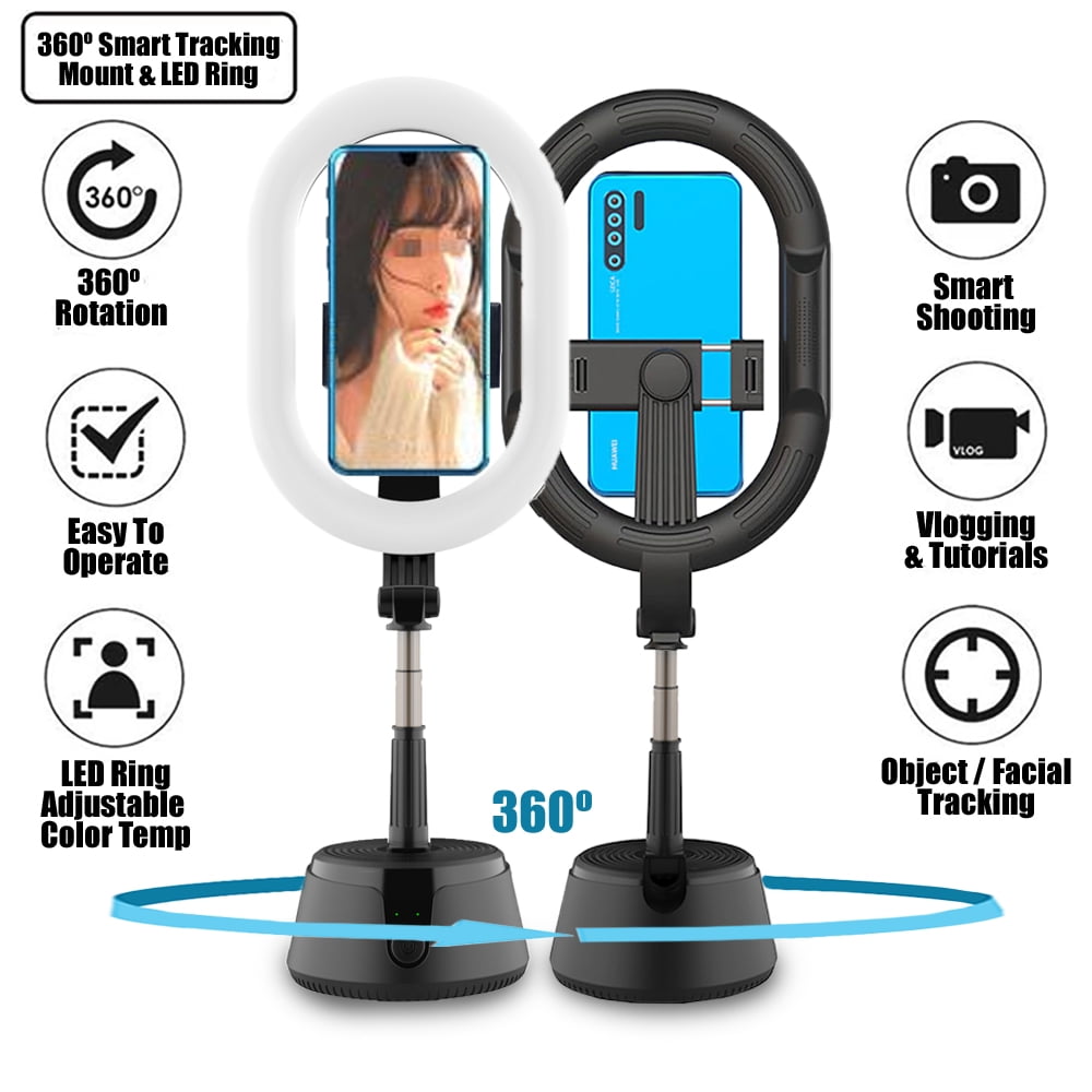 Selfie 360° Rotation Phone Holder Tripod Mount Smart Object Tracking Auto Face Tracking Object