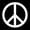 White, variant on BAETEUY Peace Sign Car Body Window Reflective Decals