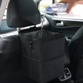 thumbnail image 2 of Car Trash Can with Lid - Hanging Car Trash Bag with Storage Pockets, Portable Foldable Waterproof Car Organizer, 10L Large Capacity Car Trash Can, 2 of 5