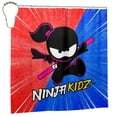 thumbnail image 2 of Ninja Kidz Shower Curtain Sets, Funny Bathroom Shower Curtains, Waterproof Fabric for Bathroom Decor Bathtub with 12 Hooks 72 x72 Inch, 2 of 8