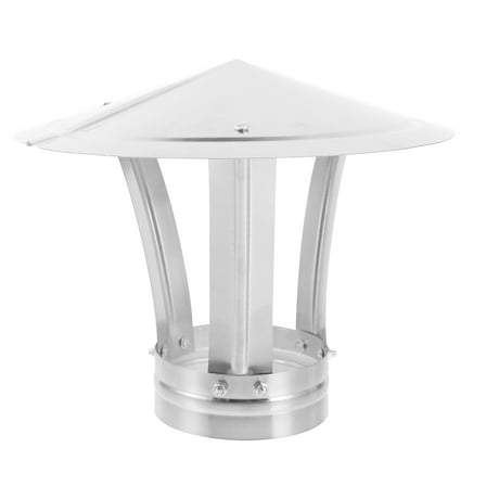 PTOOTP Durable Silver Chimney Cap Stainless Steel Rainproof for Microphone