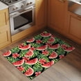 thumbnail image 2 of 2x3 Ft Entryway Area Rug, Watermelon Kitchen Rug Runner Washable Floor Mat, Summer Fruit Green Tropical Palm Leaf Flower Non Slip Indoor Door Mat Throw Carpet for Bathroom Living Room Bedroom, 2 of 8