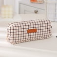 thumbnail image 4 of Composite Fabric Pencil Case, Style E, 7.68 x 3.54 in, With Single Zip Compartment And Woven Or Plaid Exterior, 4 of 6