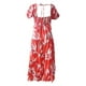 thumbnail image 3 of WILLBEST Vestido Largo De Verano Con Estampado Floral Para Mujer Con Falda Ancha Con Volantes Para Playa Y Hogar, 3 of 3