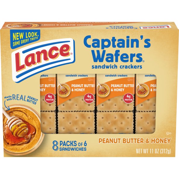Peanut Butter And Honey Crackers Lance Sandwich Crackers Captain S Wafers Peanut Butter And Honey 8 Ct Box Walmart Com Walmart Com Peanut Butter And Honey Crackers Lance Sandwich Crackers Captain S Wafers Peanut Butter And Honey 8 Ct Box Walmart Com Walmart Com