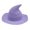Purple, variant on HUANLEDASH Halloween Witch Hat Elastic Material Unisex Solid Color Sun Protection Foldable Carnival Masquerade Cosplay Performance Wizard Hat