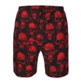 thumbnail image 4 of Naloa Red Skulls Men's Beach Shorts, Surfing shorts, Swim trunks, Quick Dry Swim Trunks for Surfing Beach Fun - Large, 4 of 9