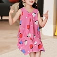 thumbnail image 6 of Penkiiy Little Hand Girls Nightdress Toddler Summer Nightie Dress Soft Cute Print Short Sleeve Sleep Dress for Kids Clothes 1-8 Years Watermelon Red, 6 of 6