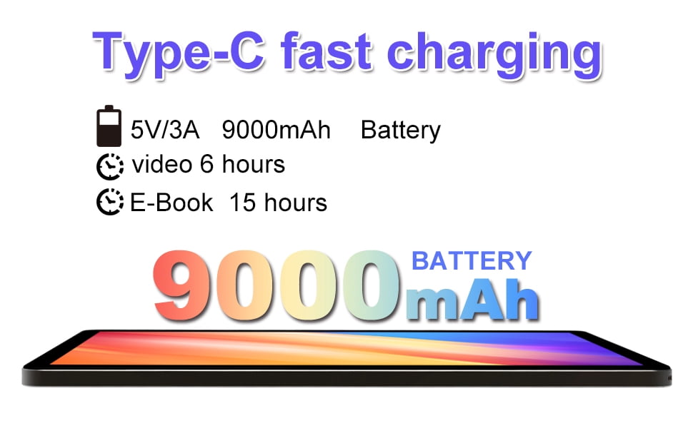 2025 Newest 11 inch Android 14 Tablet, 18GB RAM, 128GB ROM, 1TB Expand, 2K Display, Octa-Core 5G/2.4G WiFi, 13MP+5MP+5MP Camera, BT 5.0, GPS, 9000mAh, Quad Stereo Speakers