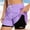 Purple, variant on Wovilon Women's 2 in 1 Running Shorts with Mesh Overlay, Plus Size Double Layer Workout Bottoms, Quick Dry Drawstring Activewear for Summer Gym