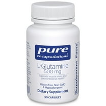 Pure Encapsulations L-Glutamine 500 mg - Supplement for Immune and Digestive Support, Gut Health and Lining, Metabolism, and Muscle Support* - With Free-Form L-Glutamine - 90 Capsules