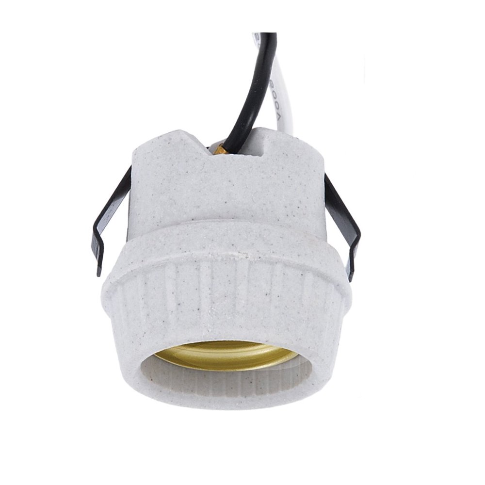 B&P Lamp Medium base, Uclip Snapin Porcelain Keyless Fixture Socket