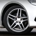 thumbnail image 2 of KAKOWELY car wheel eyebrow strip 2pcs Universal Car Wheel Eyebrow Strip Vehicle Wheel Arch Trim Anti Scratch Wheel Header Protection Pad Car Accessories for Most Vehicle, 2 of 5