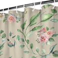 thumbnail image 3 of Waterproof Pink and White Gouache Floral Pattern Shower Curtain 72x72 Inch Boho Style Polyester Unique Shower Curtain for Bathroom Hotel Home Decor with 12 Plastic Hooks, 3 of 5