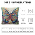 thumbnail image 6 of COMIO  Colorful Butterfly Decorative Throw Pillow Covers Farmhouse Cushion Cover for Home Couch Sofa Bench Decor 2pc, 6 of 6