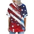 thumbnail image 4 of PATLOLLAV Summer Womens Plus Size Shirts Casual Lace Solid Short Sleeve V-Neck Blouse Tops, 4 of 6