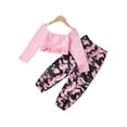 thumbnail image 1 of uukiA Infant Gild 18-24Months And 2-6Y Off Shoulder Top Camo Pants Set 2 Piece Outfit Set, 1 of 6